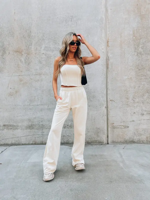 Cassie Cream Sweatpants